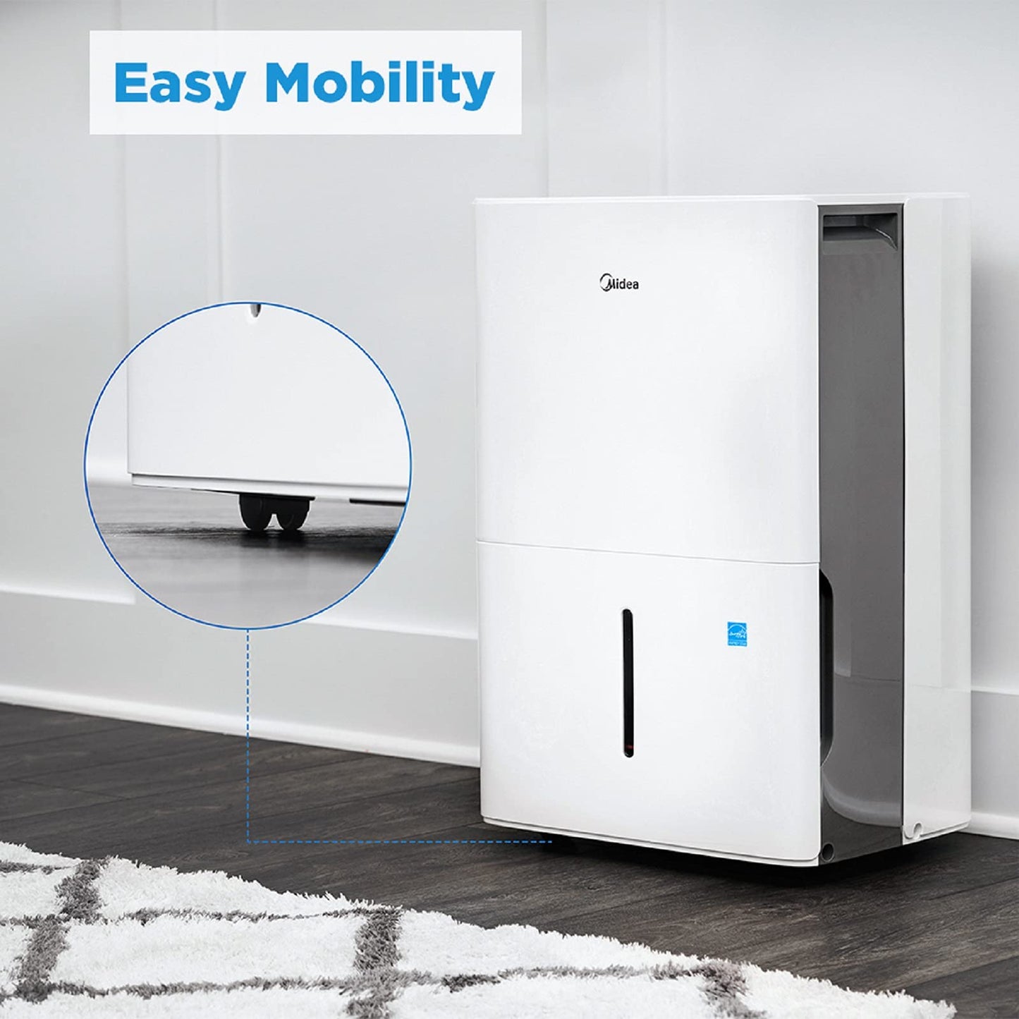 Midea 1,500 Sq. Ft. Energy Star Certified Dehumidifier With Reusable Air Filter 22 Pint