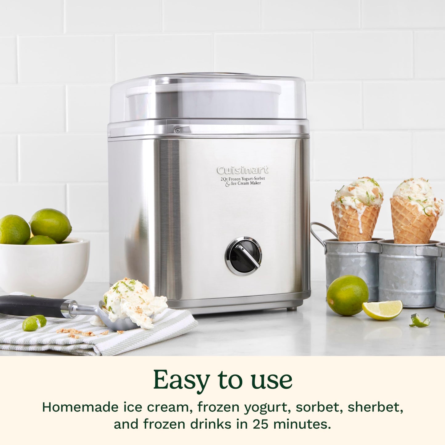 CUISINART Ice Cream Maker, Ice Cream and Frozen Yogurt Machine