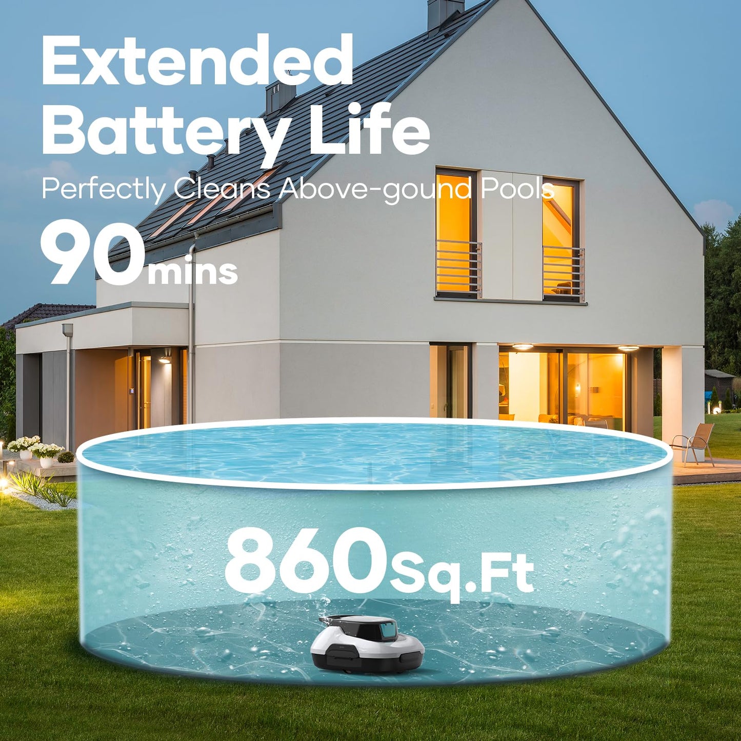 AIPER Scuba SE Robotic Pool Cleaner, Cordless Robotic Pool Vacuum