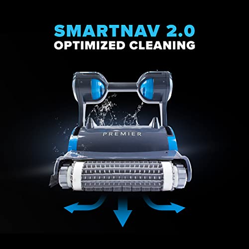 Dolphin Premier Robotic Pool Cleaner 2024 Model with Multimedia, Oversized Leaf Bag