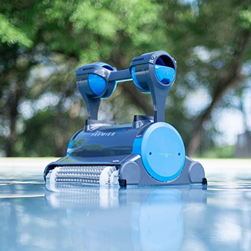 Dolphin Premier Robotic Pool Cleaner 2024 Model with Multimedia, Oversized Leaf Bag