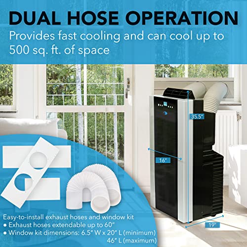 Whynter ARC-14S 14,000 BTU (9,500 SACC) Dual Hose Portable Air Conditioner with Dehumidifier