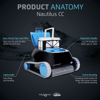 Dolphin Nautilus CC Robotic Pool Vacuum Cleaner All Pools up to 33 FT