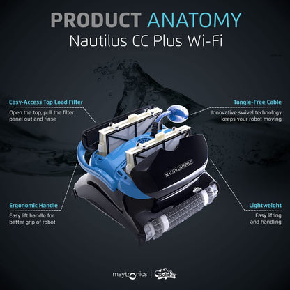 Dolphin Nautilus CC Plus Wi-Fi Robotic Pool Vacuum Cleaner
