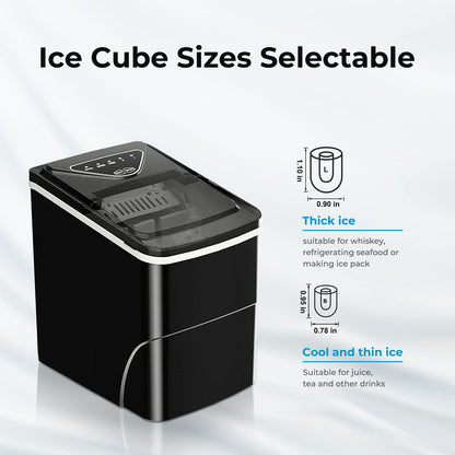 Ice Makers Countertop, Self-Cleaning Function, Portable Electric Ice Cube Maker Machine