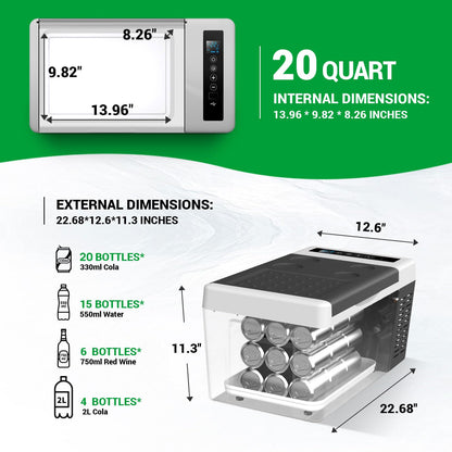 F40C4TMP 12 Volt Refrigerator 20 Quart 12V Fridge