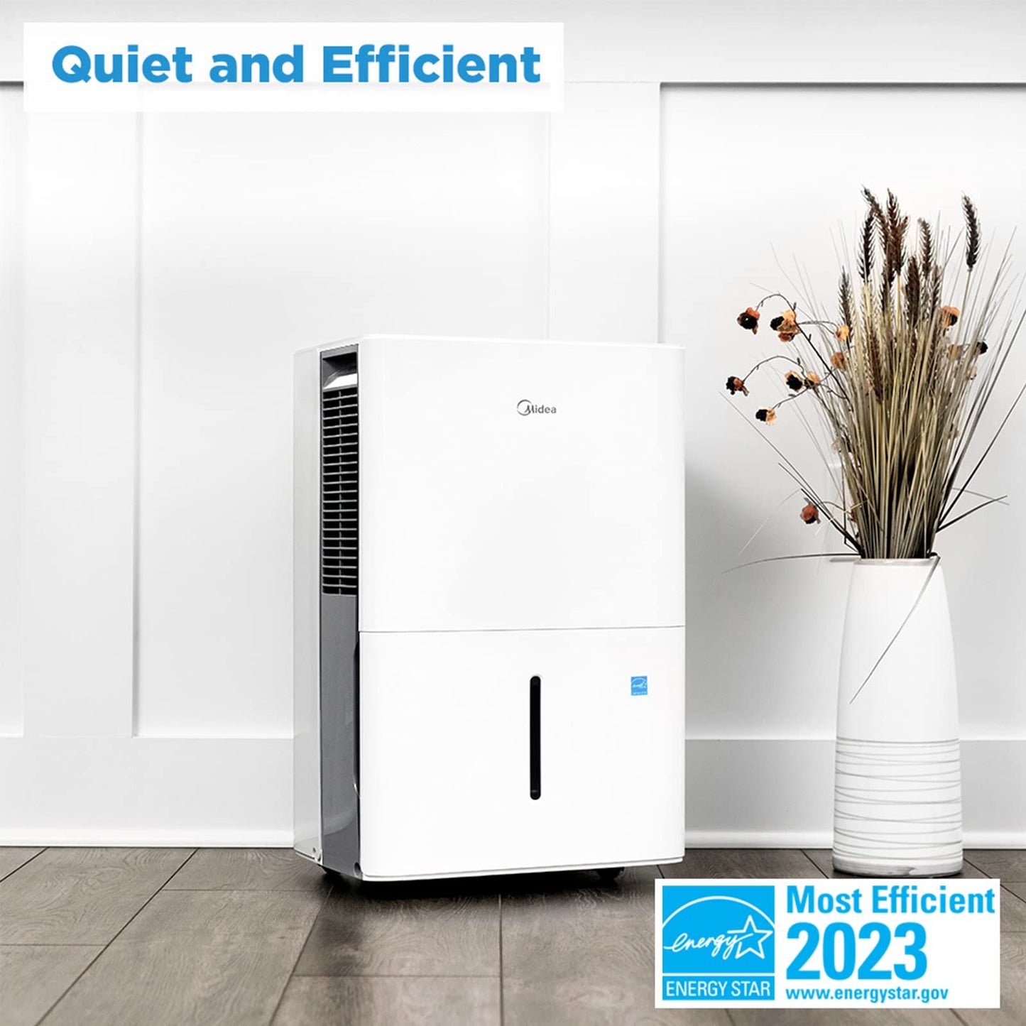 Midea 1,500 Sq. Ft. Energy Star Certified Dehumidifier With Reusable Air Filter 22 Pint