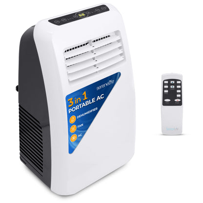 SereneLife SLPAC8 SLPAC 3-in-1 Portable Air Conditioner with Built-in Dehumidifier Function
