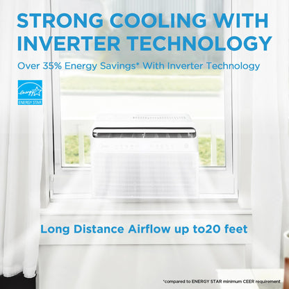 Midea 8,000 BTU U-Shaped Smart Inverter Air Conditioner –Cools up to 350 Sq. Ft