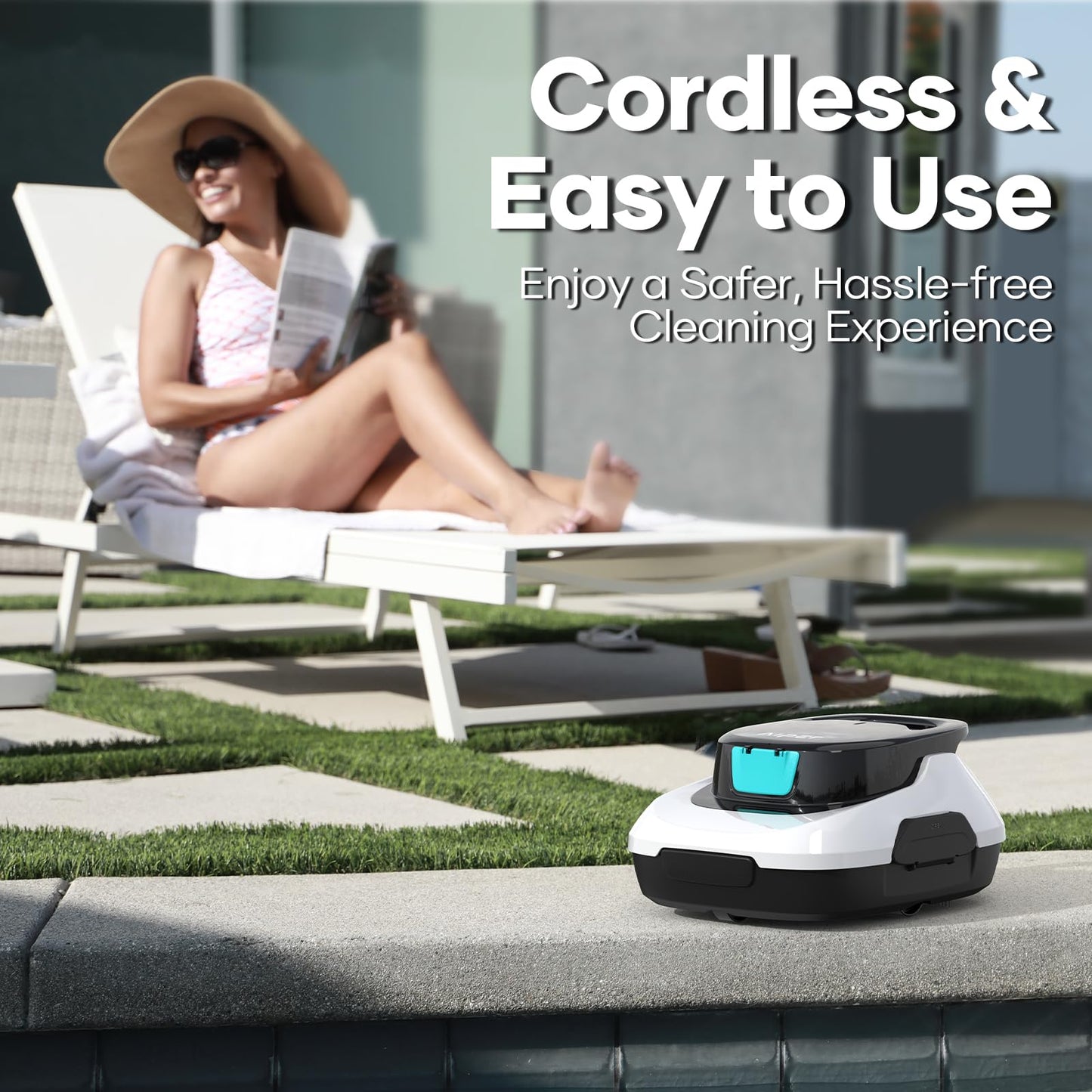 AIPER Scuba SE Robotic Pool Cleaner, Cordless Robotic Pool Vacuum