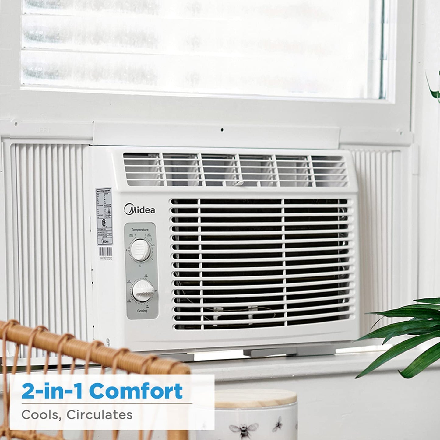Midea 5,000 BTU EasyCool Small Window Air Conditioner - Cool up to 150 Sq. Ft
