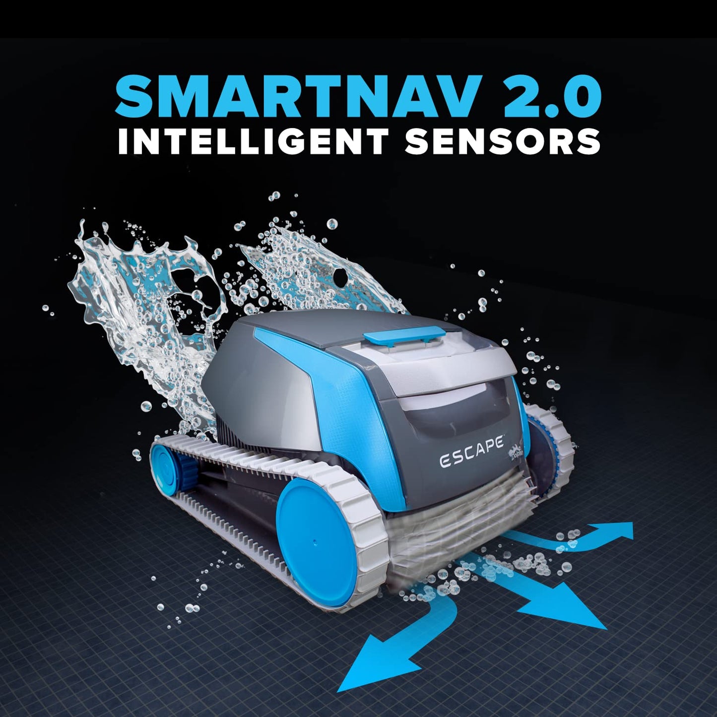 Dolphin Escape Robotic Pool Cleaner 2024 Model Massive Top-Loading Filter, Dual Motors