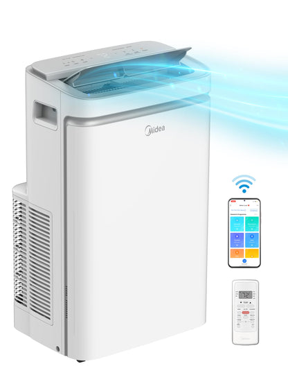 Midea 14,000 BTU ASHRAE (10,000 BTU SACC) Portable Air Conditioner, Cools up to 375 Sq. Ft