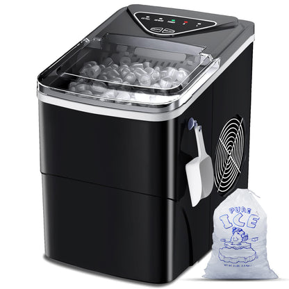 Ice Makers Countertop, Self-Cleaning Function, Portable Electric Ice Cube Maker Machine
