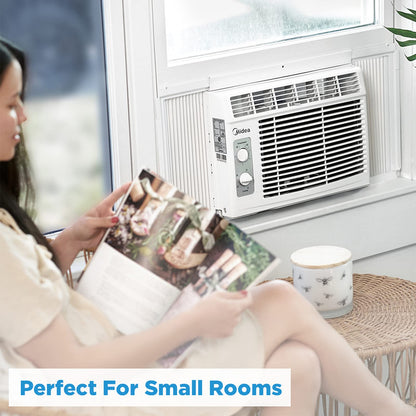 Midea 5,000 BTU EasyCool Small Window Air Conditioner - Cool up to 150 Sq. Ft