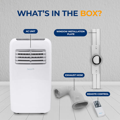 SereneLife SLPAC8 SLPAC 3-in-1 Portable Air Conditioner with Built-in Dehumidifier Function