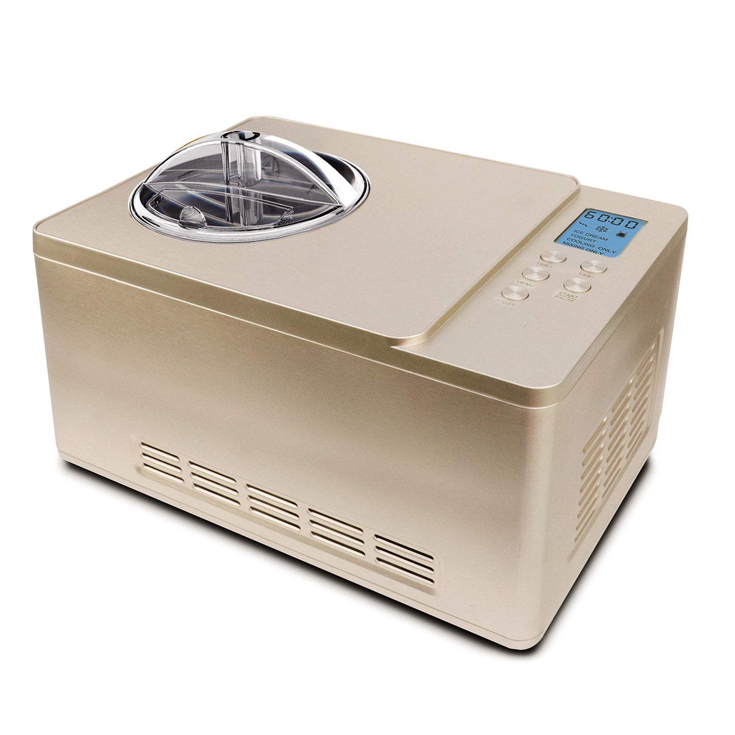Whynter ICM-220CGY Automatic Ice Cream Maker 2 Quart Capacity Stainless Steel Bowl