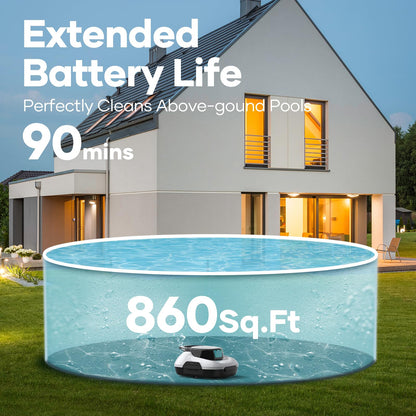 AIPER Scuba SE Robotic Pool Cleaner, Cordless Robotic Pool Vacuum