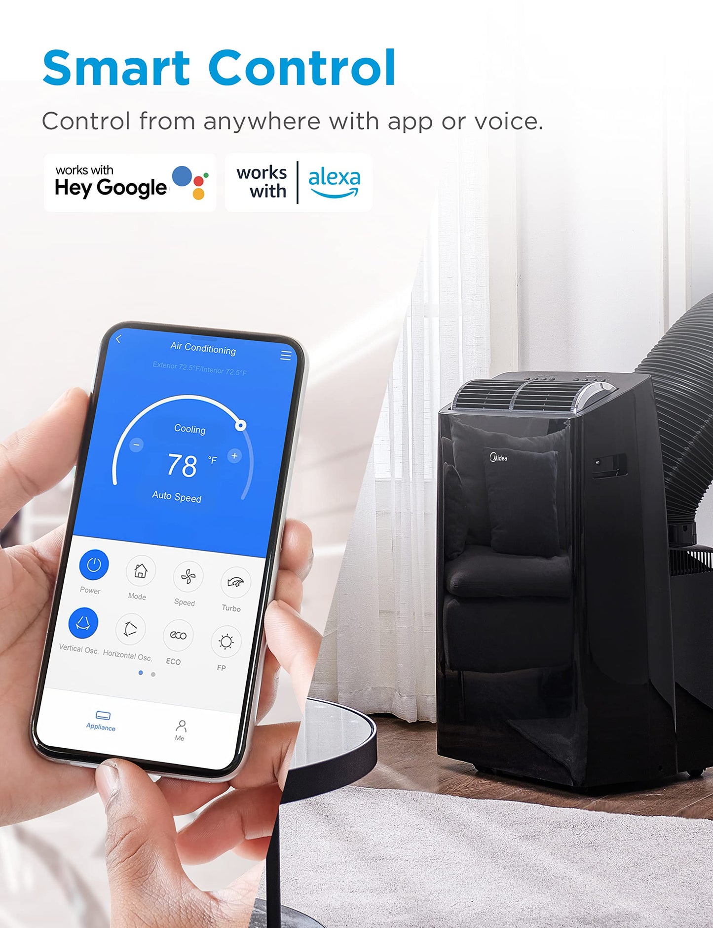 Midea Duo 14,000 BTU (12,000 BTU SACC) High Efficiency Inverter