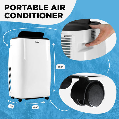 AIRO COMFORT Portable Air Conditioner 14000 BTU for Room 700 sq. ft