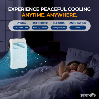 SereneLife SLPAC8 SLPAC 3-in-1 Portable Air Conditioner with Built-in Dehumidifier Function