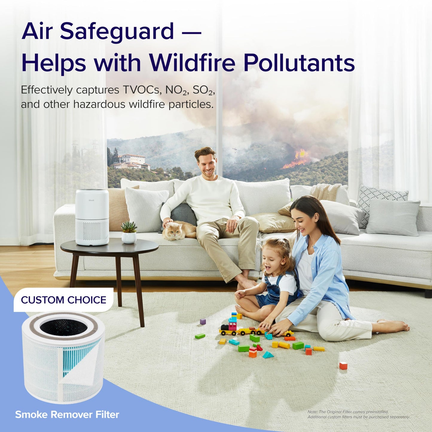 LEVOIT Air Purifier for Home Allergies Pets Hair in Bedroom